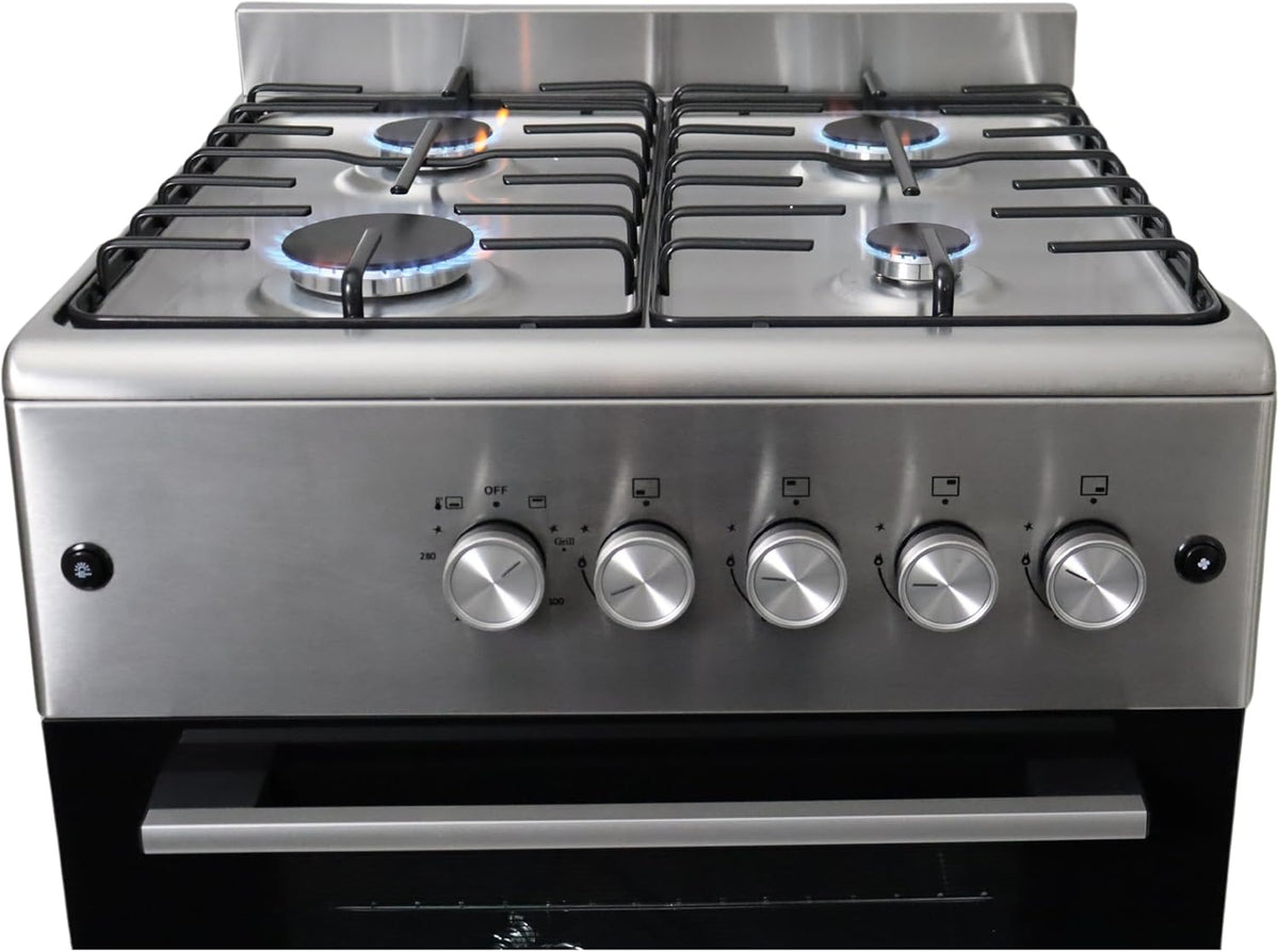 Cocina a gas Gasline SHGG6060FGIX de acero inoxidable de 60 cm con horno a gas, termostato y convección