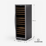 Vinoteca Klarstein Vinovilla Trio – 144 botellas, 3 zonas, 5–20°C, iluminación LED, protección UV, de libre instalación, armario climatizado para vinos