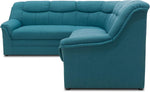 DOMO. collection Ecksofa Berlin, Zeitlose Eckcouch, 3 Sitzer rechts mit Schlaffunktion und Federkern-Polsterung, Sofa in L-Form, Couch, 205 x 250 x 89 cm, Petrol
