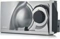 GRAEF. MYtiny MT1000 - Klappbarer Allesschneider, Made in Germany, Vollmetall, Wellenschliffmesser 170 mm, Schnittstärke 0-15 mm, Energiesparmotor 170 W, Brotschneidemaschine klappbar, Kompakt, Silber