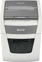 Destructora de documentos Leitz IQ Autofeed Small Office, tritura pilas de 50 hojas de papel, ahorra tiempo con alimentación automática, corte en partículas P4, papelera de 20 L, funcionamiento silencioso para oficina, 80350000