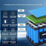 Batería de iones de litio de 72 V y 20 Ah para bicicleta eléctrica, con cargador, celdas de PVC impermeables, protección BMS integrada para motor de 200-1600 W.