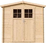 Caseta de jardín de madera - Cobertizo para herramientas de madera - Caseta para equipos, puerta de alta calidad con cerradura, 236x226x218 cm / 4,33 m², cobertizo para bicicletas - Casetas de jardín y almacenamiento, tejado impermeable TIMBELA M369F