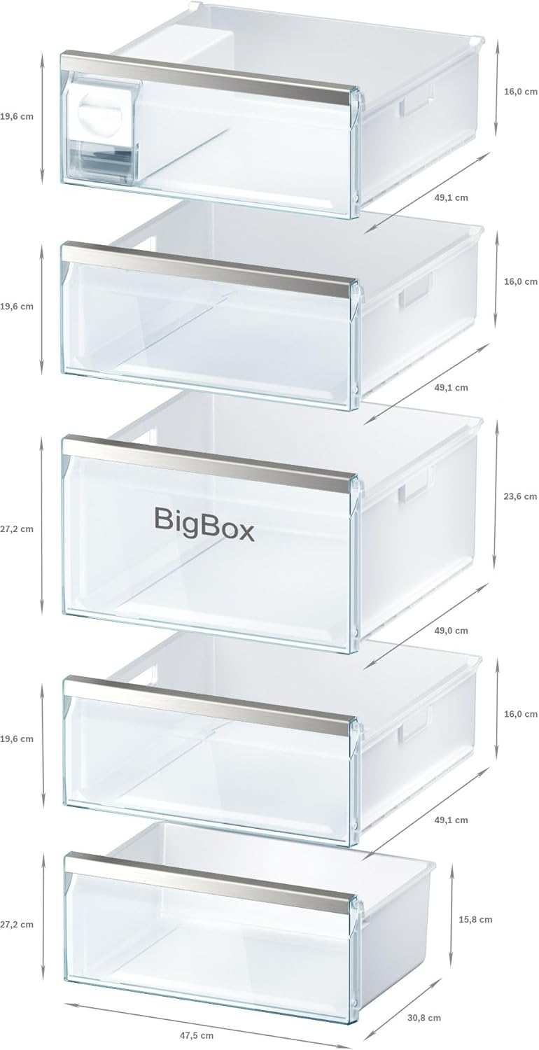 Congelador vertical independiente XXL Bosch Hausgeräte GSN54AWDV Serie 6 / A+++ / 176 x 70 cm / 188 kWh/año / blanco / 360 l / IceTwister / BigBox