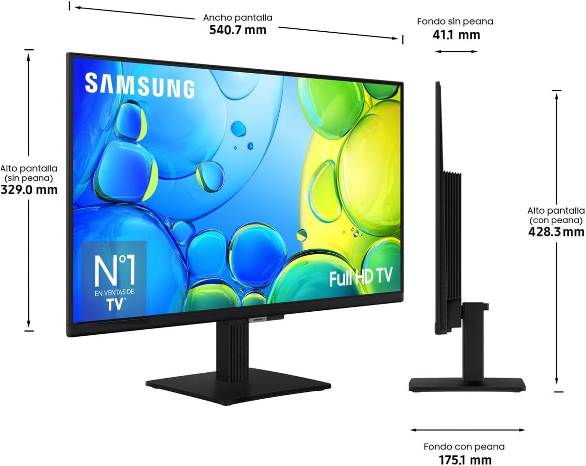 Samsung TV 24 Pulgadas Full HD F6005 4K Smart TV, Más Contraste con HDR, Sonido que sigue a la acción con OTS Lite, TV Plus y tus datos protegidos con Knox Security
