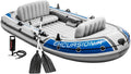 Intex Excursion 4 Set Schlauchboot - 315 x 165 x 43 cm - 3-teilig - Grau / Blau