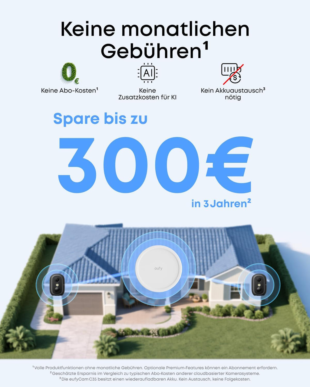eufy Security Anker eufyCam C35 2-Kamera-Set, Überwachungskamera Außen