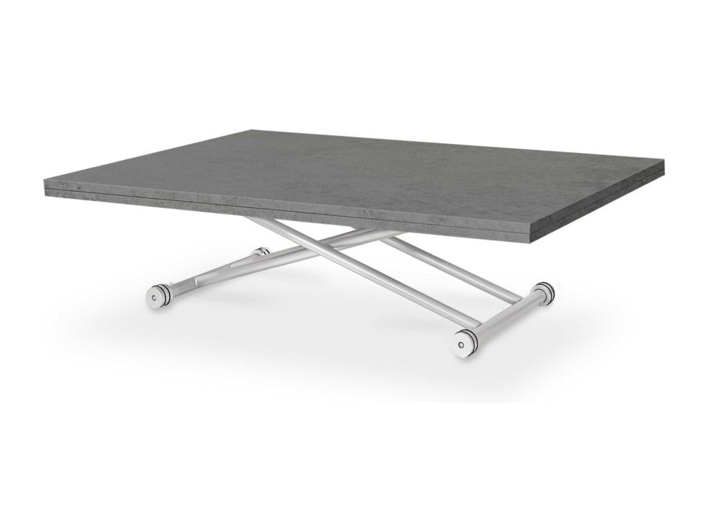 Mesa de centro elevable Decoessentielle XL efecto hormigón