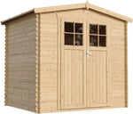 Caseta de jardín de madera - Cobertizo para herramientas de madera - Caseta para equipos, puerta de alta calidad con cerradura, 236x226x218 cm / 4,33 m², cobertizo para bicicletas - Casetas de jardín y almacenamiento, tejado impermeable TIMBELA M369F