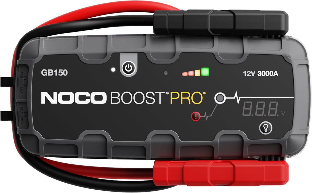 NOCO Boost GB150: 3000A UltraSafe Starthilfe Powerbank – 12V Lithium-Starthilfegerät & Starterkabel – Tragbarer Booster für Benziner bis 9,0L & Diesel bis 7,0L