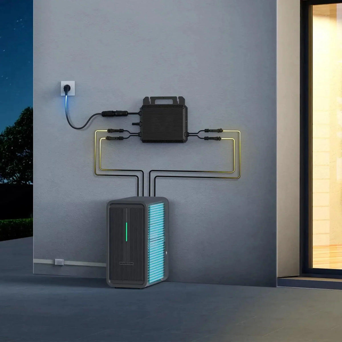 B2500 Almacenamiento solar de 2240 Wh para centrales eléctricas de balcón, batería LiFePO4 ampliable, Plug & Play, IP65