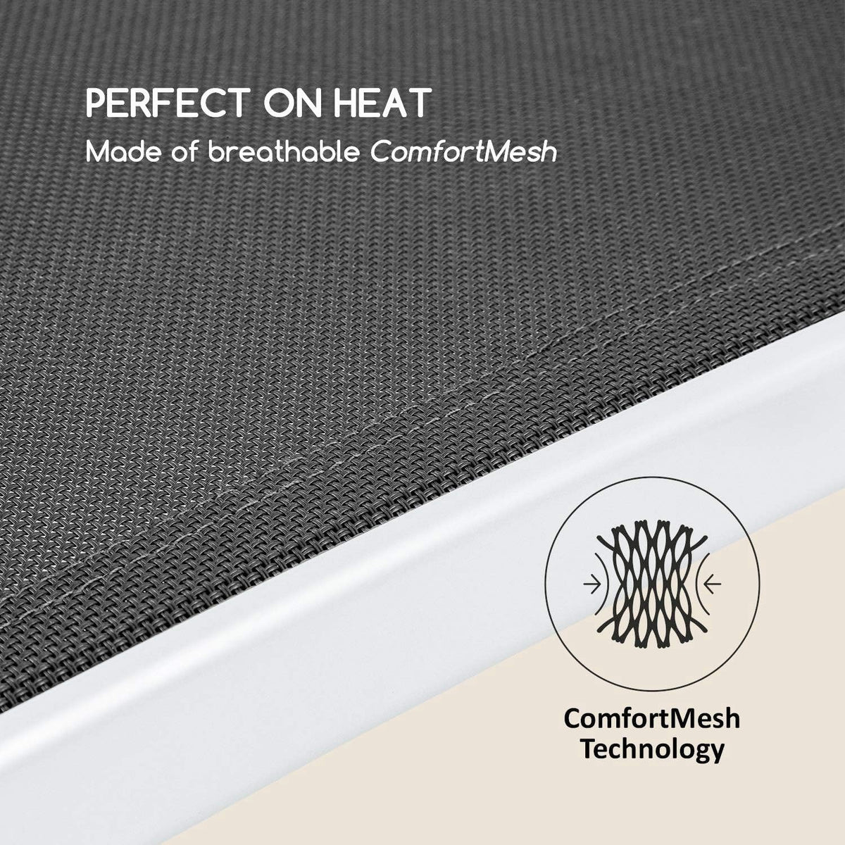 Blumfeldt Sun Valley - Sonnenliege mit Kopfkissen, zusammenklappbar, Gestell aus Aluminium, 4-Fach verstellbare Rückenlehne, Sun Comfort, Material: 70% PVC und 30% Polyester Comfort Mesh, schwarz