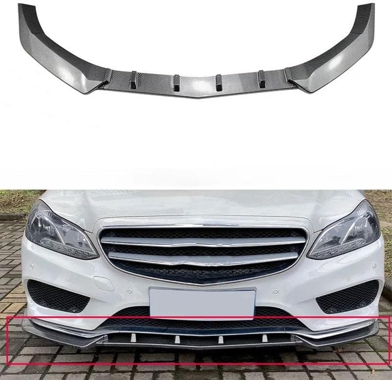 para Mercedes Clase E 2013-2015 W212 AMG Coupé línea kit de alerón de parachoques delantero separador y labio inferior IENQBVL (efecto carbono)