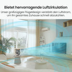SwitchBot USB Tischventilator, leistungsstarker 24 dB leiser Batterie-Umluftventilator, Kompatibel mit Alexa/Google/Siri (Hub erforderlich), 4 Modi, 9-Std-Timer, Energieeffizienter Umluftventilator