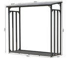 Estantería de metal para leña de exterior 185x70x185 cm Pro, perfil de acero de 40 mm, antracita, resistente a la intemperie, XXL 2,3 m³, soporte para apilado