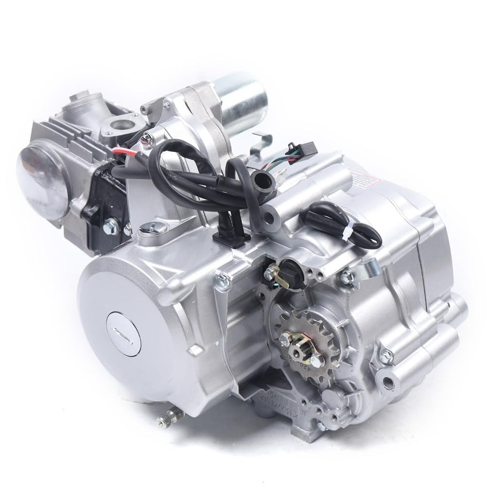 DAOHHFO Motor ATV 125 cc 4 tiempos - Arranque eléctrico - 3 + 1 marcha atrás - Monocilíndrico - Motor refrigerado por aire - Con filtro de aire para ATV Go Kart Dirt Bike