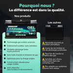 Batería de servicio Electronicx GEL Caravan Extreme 12V 120Ah / 120 Ah 12 Voltios – Batería de descarga lenta, sin mantenimiento y sellada – 353×175×190 mm – Autocaravana Caravana Solar Ocio Camping