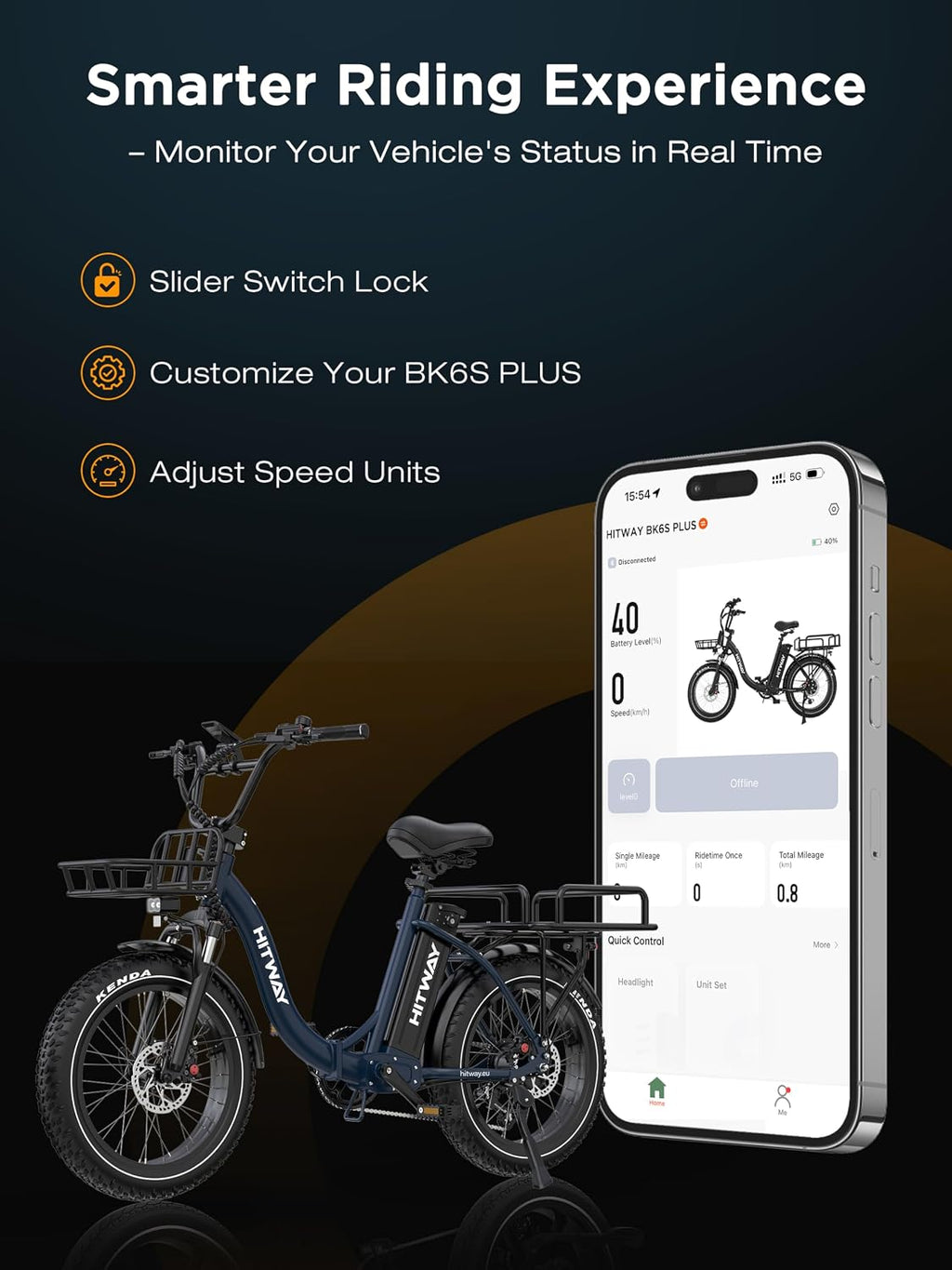 Bicicleta eléctrica HITWAY BK6S Plus con batería de 48V 27Ah y autonomía de 110-150 km, bicicleta eléctrica urbana de 20 pulgadas con neumáticos anchos y doble cesta portaequipajes, motor de 250W, 25 km/h, cambio de 7 velocidades
