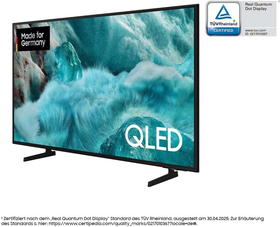 Samsung QLED Q7F2 4K 55 Zoll (138 cm) UHD Fernseher, Q4 AI Prozessor, Quantum Dot für Reale Farben, 4K Upscaling, Knox Security, Gaming Hub, Kostenlose Inhalte, Samsung Vision AI Smart TV