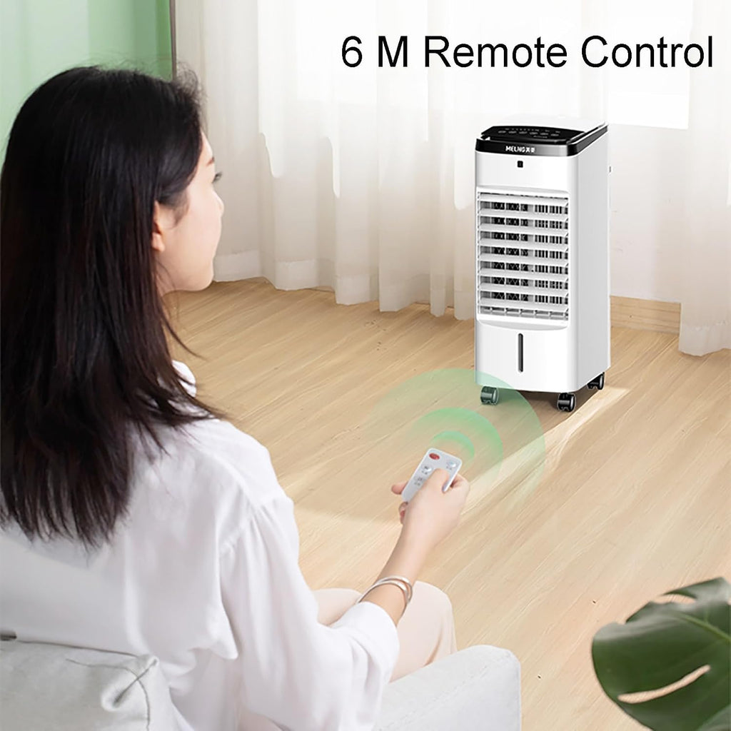 Tragbare Klimaanlage mit Fernbedienung, 3-in-1-Verdunstungsluftkühler, 7-Stunden-Timer für Zuhause, Büro, Schlafzimmer, Küche