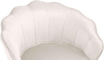 Silla tapizada Rosita I de CLP con revestimiento de terciopelo I Estructura de metal color dorado, color: crema