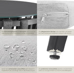 tectake® Gartenmöbel-Set Lugano Rope-Design, Aluminiumgestell, Tisch 2 Stühle, Dicke Sitzpolster, Gartenlounge, Loungemöbel, Gartensitzgruppe, Outdoor Lounge Set, Terrassenmöbel, Balkonmöbel