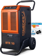 Comedes Bautrockner Luftentfeuchter BTR 50 (max. 51 Liter / 24h) Geeignet für Räume und Keller bis 100m² / 230m³