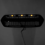 Artudatech Rejilla de parachoques delantero negro brillante compatible con Ford Transit Custom Trail 2018-2023 3LED