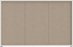 Cómoda Forte Alice Springs 150 155, aparador grande con 3 puertas de armario, pasillo, salón, dormitorio, madera de ingeniería, beige cachemira, 154,2 cm de ancho x 99,1 cm de alto x 34,9 cm de profundidad