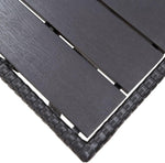 vidaXL Mesa de jardín mesa de comedor de jardín mesa de terraza mesa mesa de balcón muebles de jardín exterior terraza negro 120x70x66cm polirratán estructura de acero