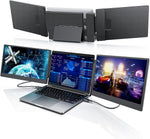 Extensión de pantalla para portátil, monitor portátil triple de 14" 1080P, extensión de monitor Plug & Play, para Win/Dex/Android/Mac