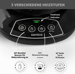 Máquina de té Karaca Caysever, acero, cromo 1700 W, libre de BPA, capacidad de tetera de cristal de 0,8 L, capacidad del depósito de agua de 1,5 L, preparación de agua