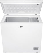Congelador horizontal Beko CF200CWN, arcón congelador, 198 l de capacidad útil, 1 cesta para congelados, función de congelación rápida, ruedas de transporte, sistema de indicador LED, 40 dB(A), blanco