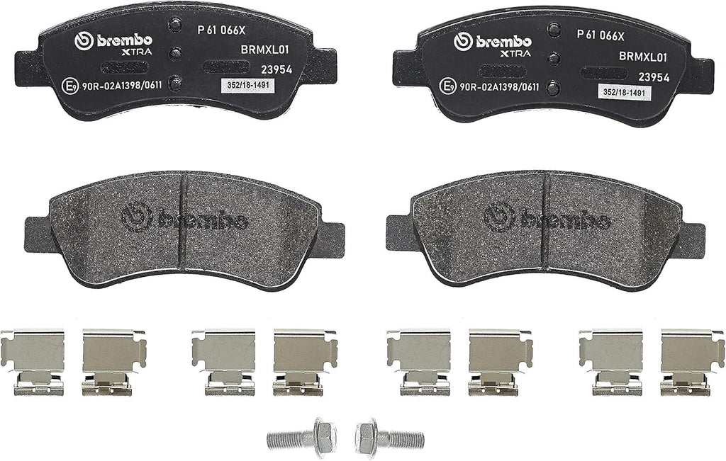 Brembo Max 09.8695.75 - Disco de Freno Delantero - Juego de 2 discos y P 61 066X Pastilla de Freno