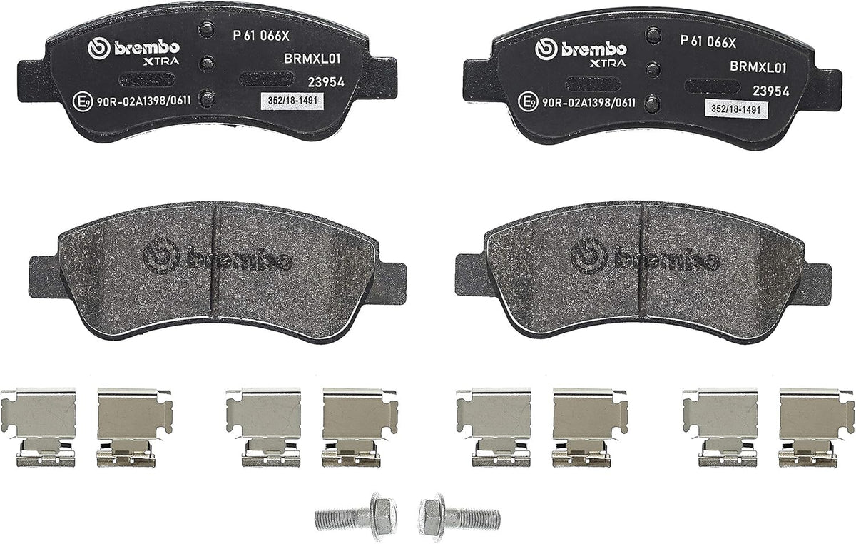 Brembo Max 09.8695.75 - Disco de Freno Delantero - Juego de 2 discos y P 61 066X Pastilla de Freno