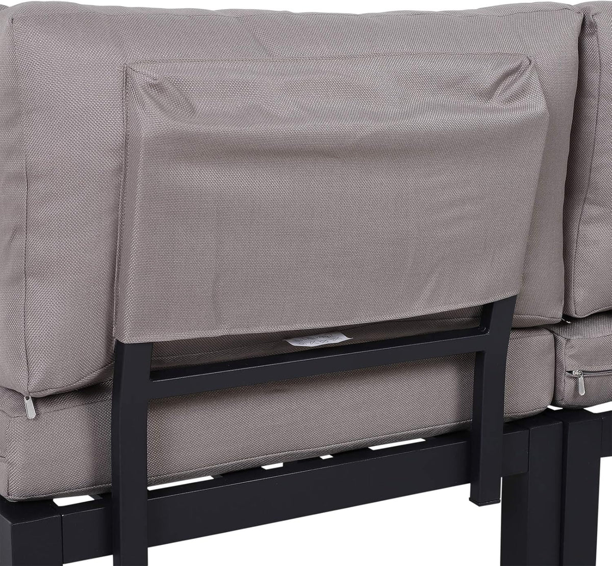 Outsunny 3-teiliges Gartenmöbel-Set mit Beistelltisch, Sofa mit Kissen, Outdoor, Aluminium, 164 x 74 x 69 cm