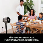 Ventilador inalámbrico para interiores y exteriores Shark FlexBreeze Pro con sistema de nebulización, alcance de enfriamiento de 20 m, 24 horas de autonomía, 5 velocidades, silencioso, control remoto