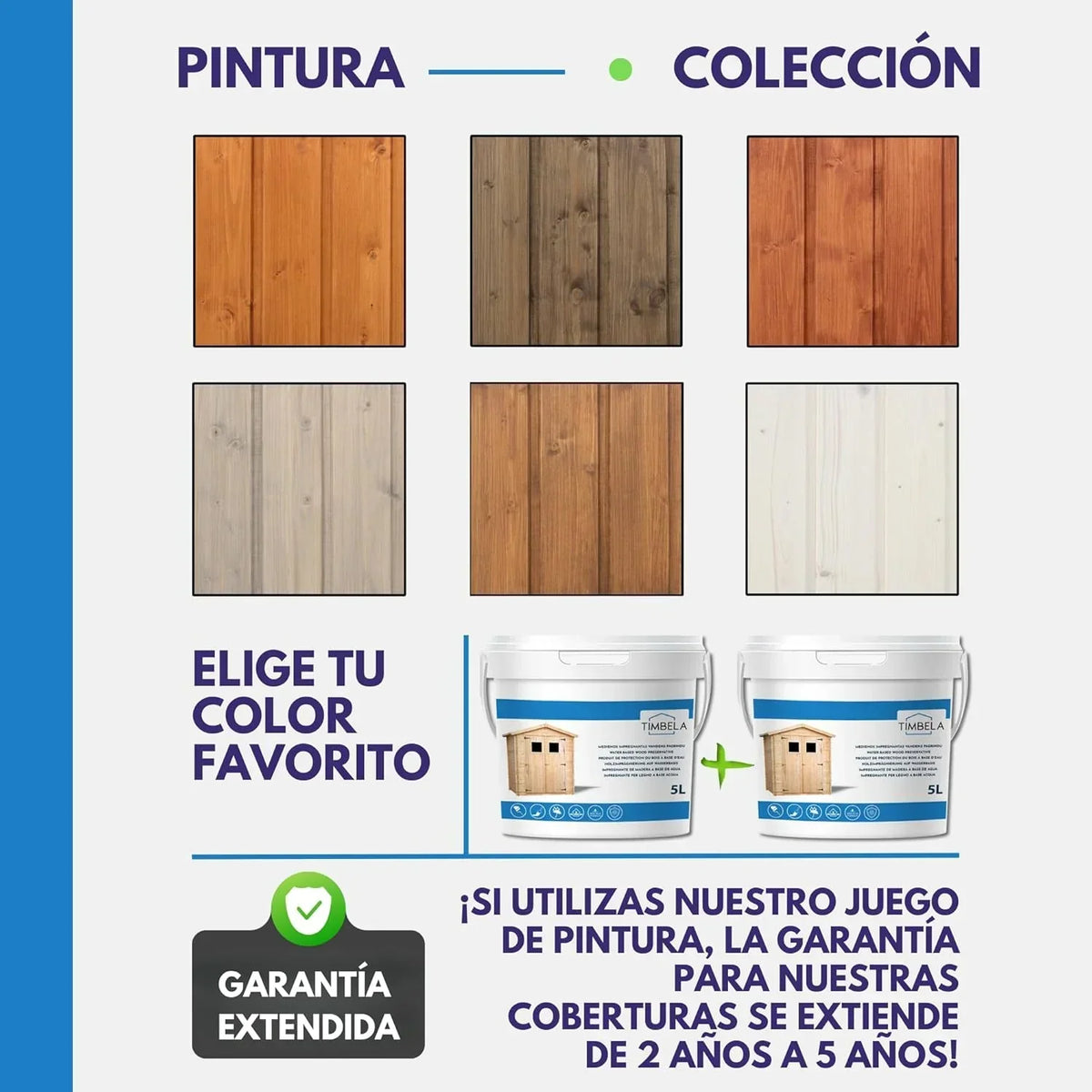TIMBELA Caseta de jardín de madera de 6 m2 - Cobertizo de jardín exterior con suelo, ventana, puerta doble - Cabaña de jardín para trabajar en casa - con tejas bituminosas verde M334FB+H334FBGREEN