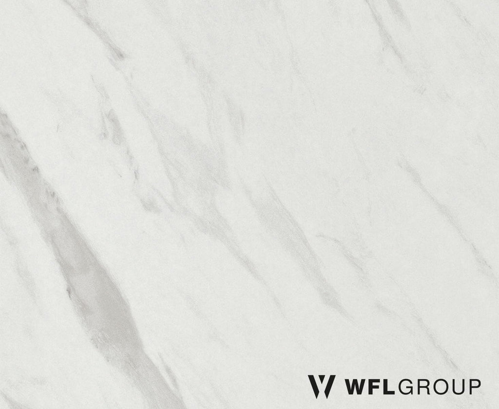 WFL GROUP Mesa de comedor redonda extensible con efecto mármol blanco - Mesa de estilo loft con patas de metal - Mesa industrial para salón - Ahorro de espacio - Mármol blanco - 100 a 180 cm