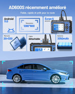 TOPDON ArtiDiag600S Escáner de diagnóstico OBD2, herramienta de diagnóstico de coche para 4 sistemas, 9 funciones de restablecimiento para aceite/frenos/SAS/BMS/ABS/DPF/TPMS/acelerador, funciones OBD2 completas