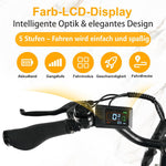 Bicicleta eléctrica ttgo de 26 pulgadas para hombre y mujer, con batería de 36V 14,5Ah/18Ah, autonomía de 60–120 km, bicicleta urbana, pantalla LCD, 6/7 velocidades, cuadro de aluminio, bicicleta eléctrica con cesta