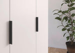 Rauch Möbel Lagoa, Kleiderschrank, Garderobe für Schlafzimmer, Kinderzimmer, Jugendzimmer 3-türig mit Spiegel, 2 Schubladen, mit Zubehör Basic, Farbe Weiß, Breite 136 cm