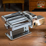 Máquina de pasta eléctrica Marcato Atlas 150 + motor, Atlasmotor, para pasta, lasaña, fettuccine, tagliolini, de acero inoxidable