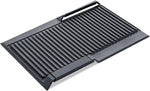 Bosch HEZ390522 Accesorio para placas de cocción, plancha grill, ideal para asar carne y verduras como en una parrilla, fabricado en Alemania
