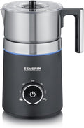 Espumador de leche por inducción SEVERIN SPUMA 700, espumador de leche eléctrico que no quema, espumador apto para lavavajillas, acero inoxidable cepillado/negro mate, SM 3586