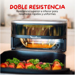 Moulinex Freidora de Aire Easy Fry XL Surface, 2200 W, doble resistencia, cocción uniforme, cesta ancha, 10 programas automáticos, horno para pizzas, diseño compacto, ventana de visualización, AL4018