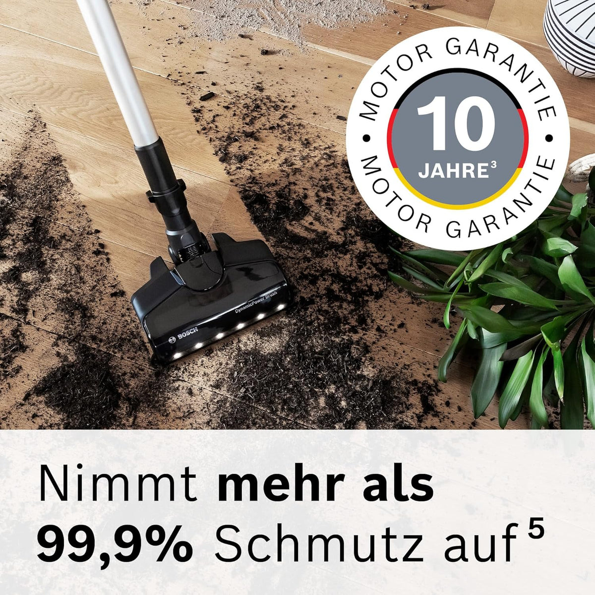 Bosch Akku-Staubsauger Unlimited 7 BCS711A, kabelloser Handstaubsauger, beutellos, Wechselakku, Knickrohr, Hygiene-Filter, 10 Jahre Motorgarantie, Fugendüse, LED-Beleuchtung, Turbostufe, grau