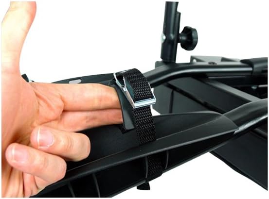 Portabicicletas Bullwing SR3+ para 3 bicicletas para enganche de remolque, abatible (cierre especial, protección antirrobo con candado, 3 soportes de cuadro no bloqueables, soporte de pared)