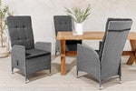 Riess Ambiente Outdoor Gartenstuhl Sylt - grau - Polyrattan - Hochlehner mit Armlehne verstellbar wetterfest