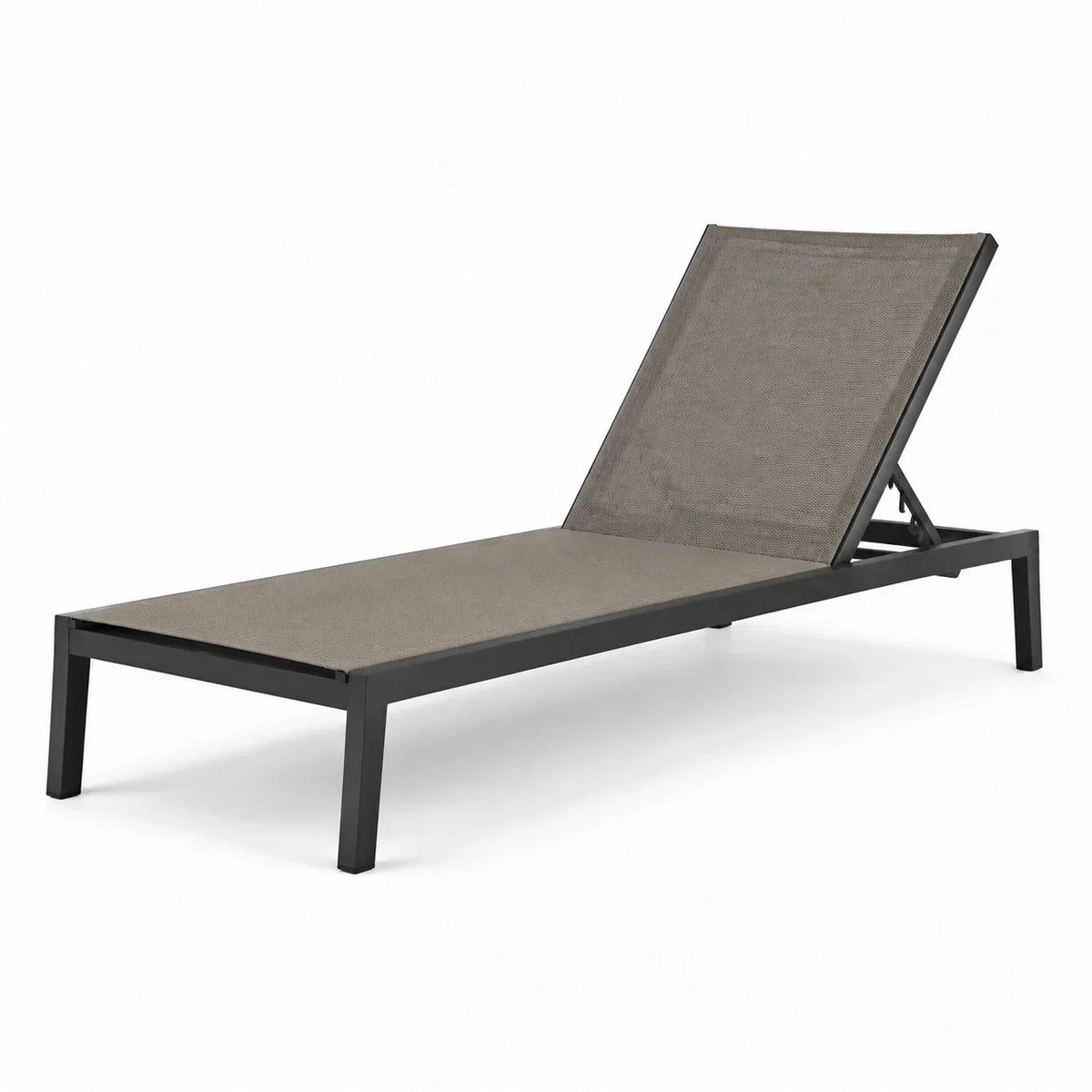Tumbona de aluminio textilene ajustable gris
